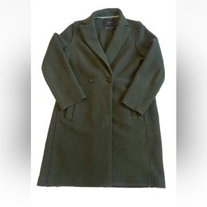 J Crew Daphne Topcoat Italian Boiled Wool Green J4864 Size 6